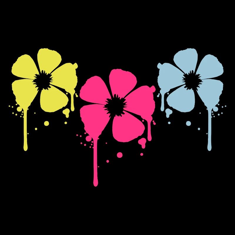 Flowers Cool Graffiti Drop Spray Spring Summer