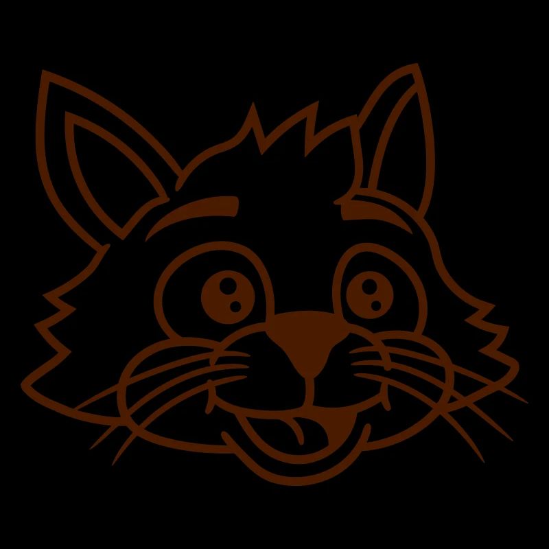 Süße Katze Gesicht Glücklich Lachen Kätzchen Kopf