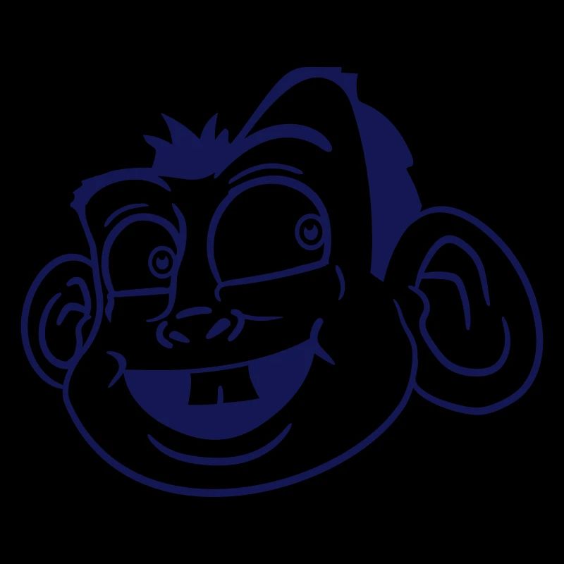Monkey Face Cute Cute Head Laughs Happy