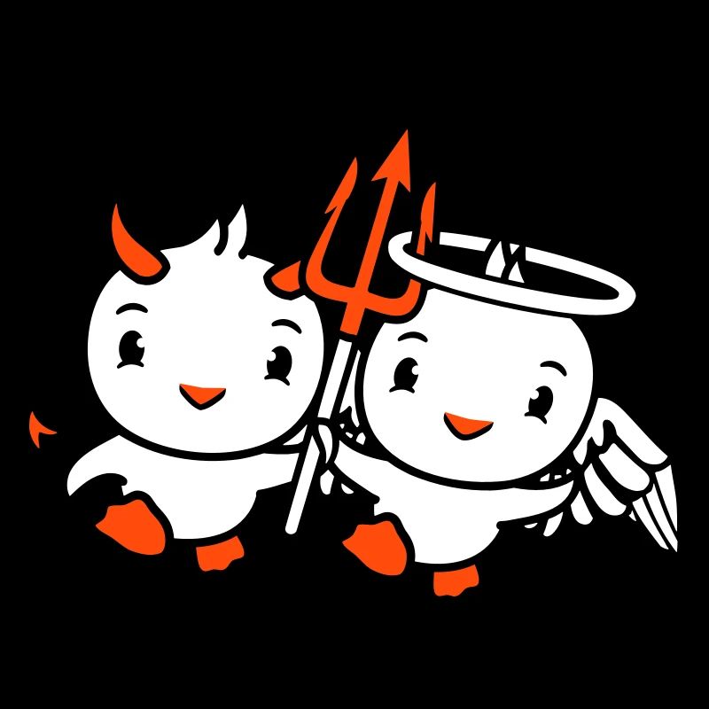 Birds Angel Sky Devil Horns Satan Hell Evil