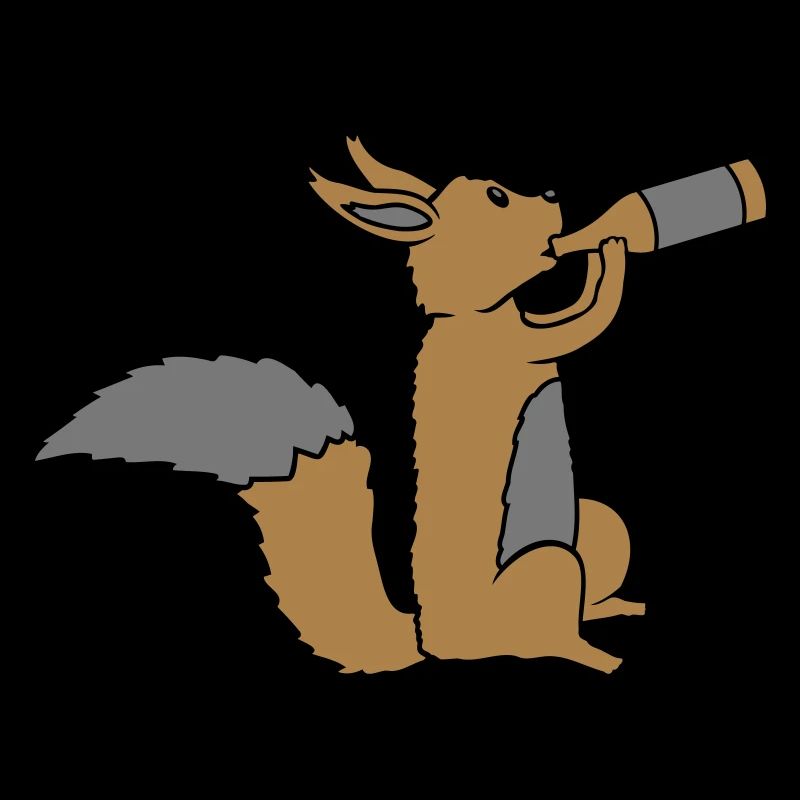 Bier trinkendes Eichhörnchen