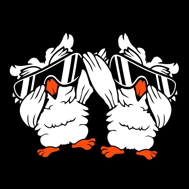 2 Eulen Dabbing Dab Dance Pose Geste Sonnenbrille