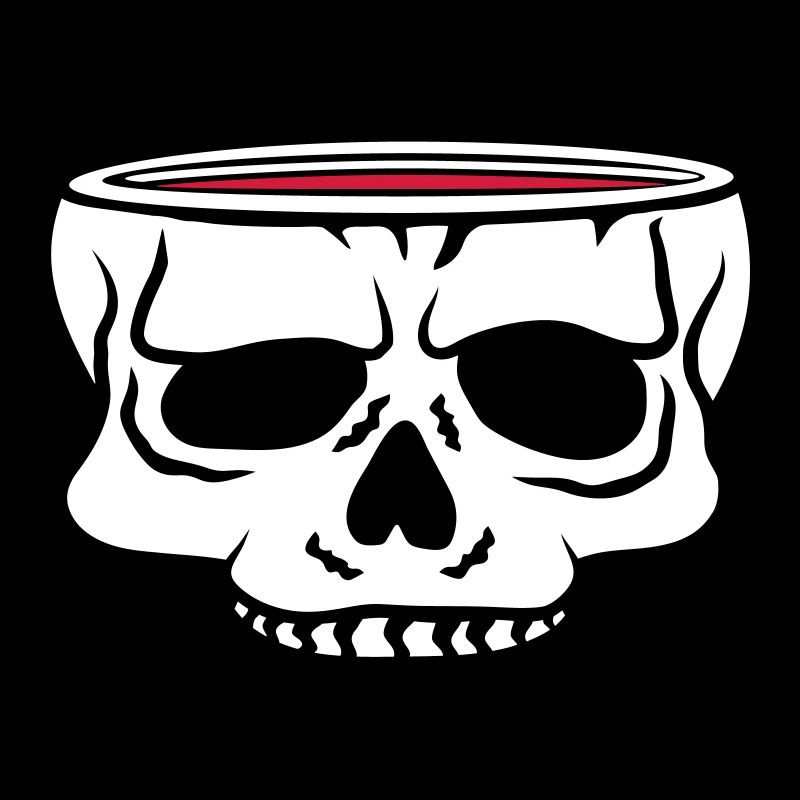Cartoon Skull Cup Horror