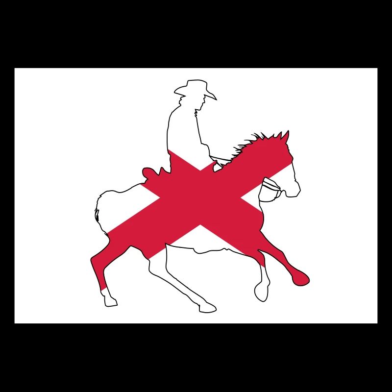 Alabama State Flag Cowboy