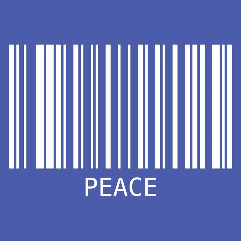 Peace Barcode Friedenszeichen Strichcode Symbol