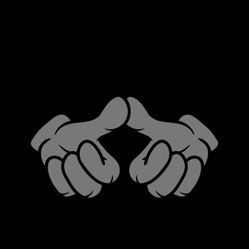 Thumbs touch welcome friends