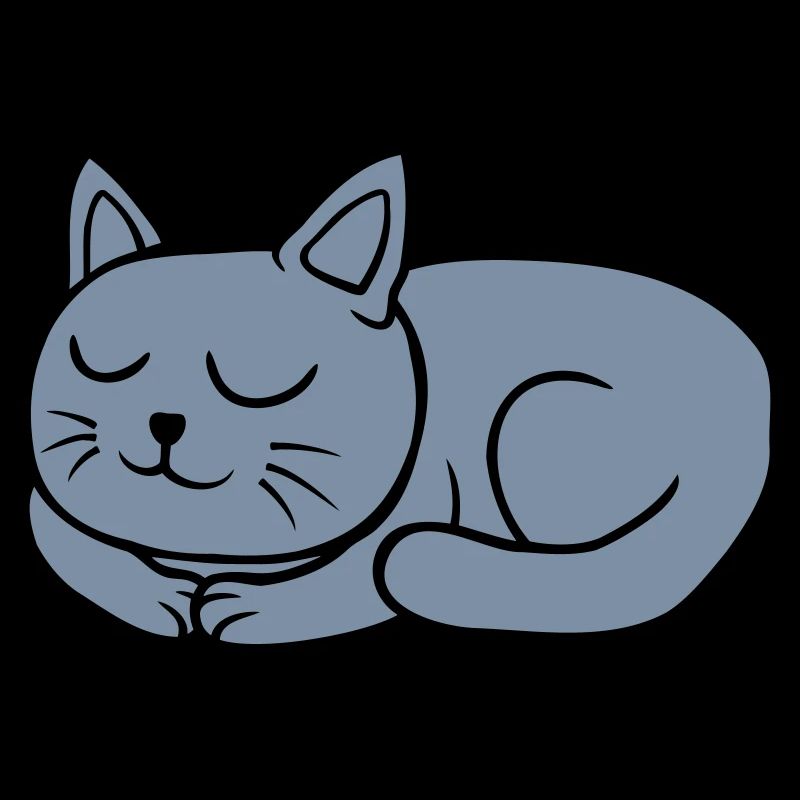 Cat lying asleep Comic