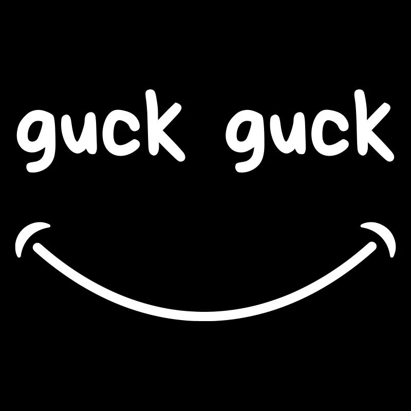 "Guck Guck" mit lächeln