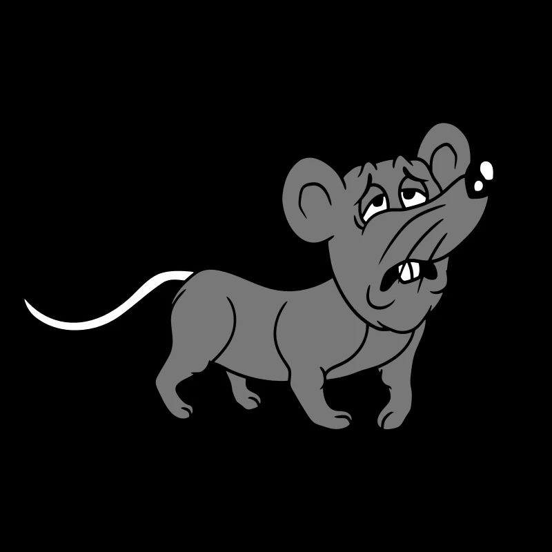 Mouse exhausted sad desperately tired suffering sweet