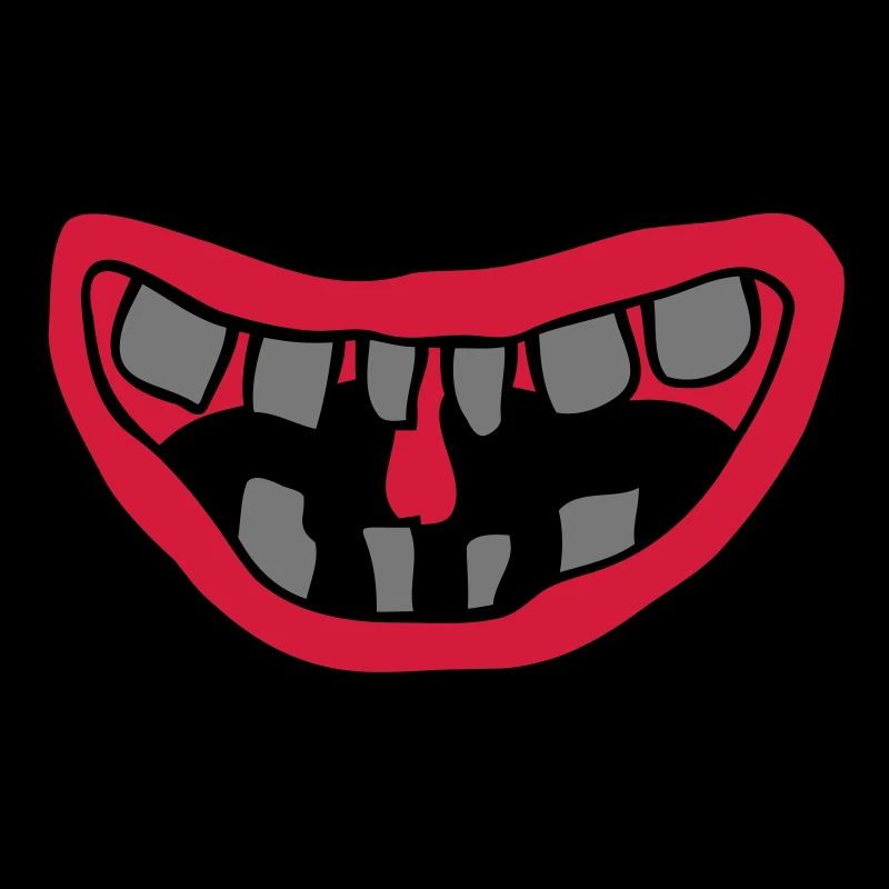 Conception de la bouche de monstre rieur