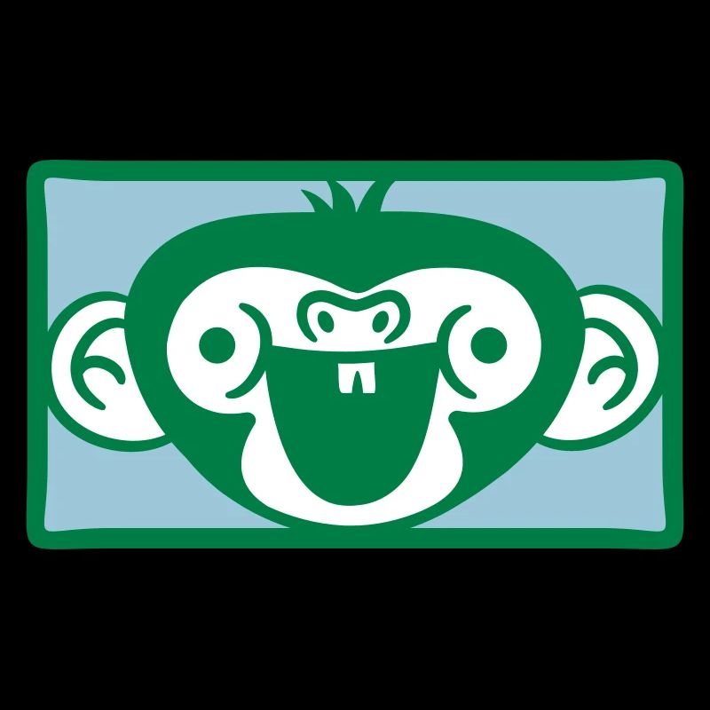 Funny Monkey Face Zoo Animal Symbol Chimpanzee