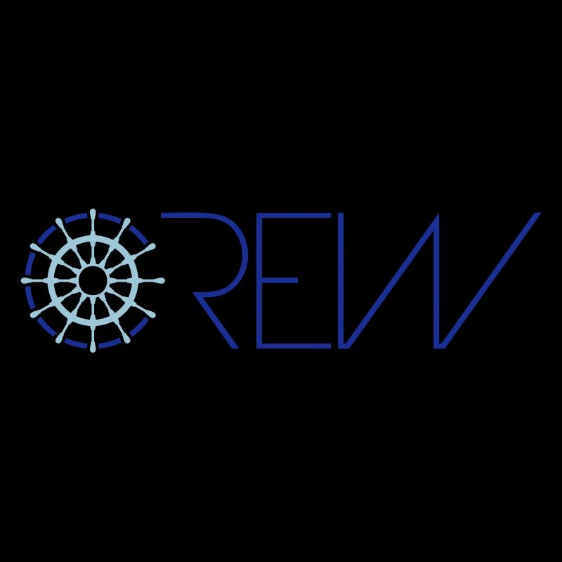 Sailing Crew Sailing Team Ship Steering Wheel Text Logo