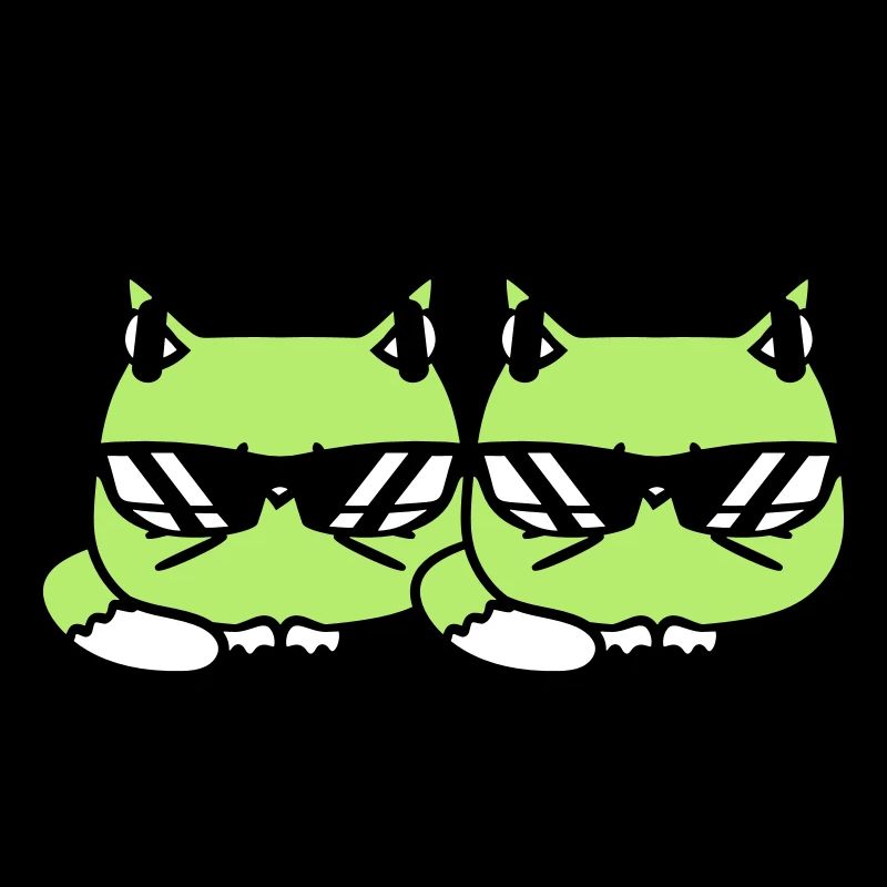2 DJ Chats Équipe Amis Animaux Chaton