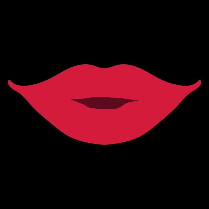 Sourire effronté bouche féminine