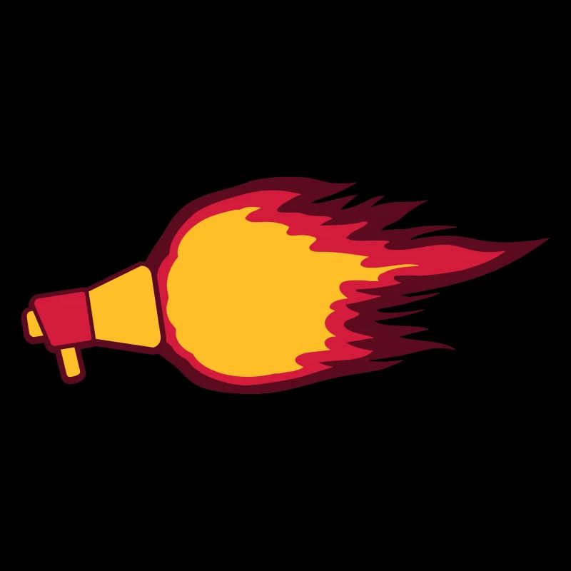 Fire Flame Megaphone Symbol