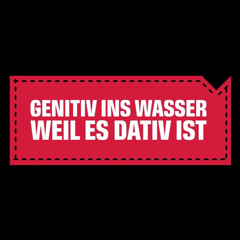 Genitive into the water because it's dative