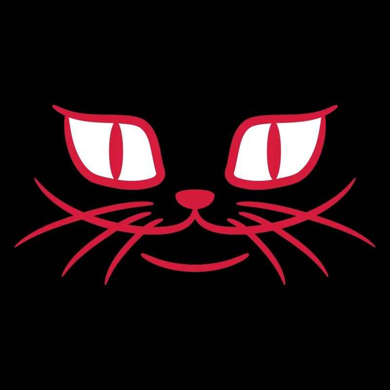 Chat effrayant Apparence heureuse Heureuse Sourire