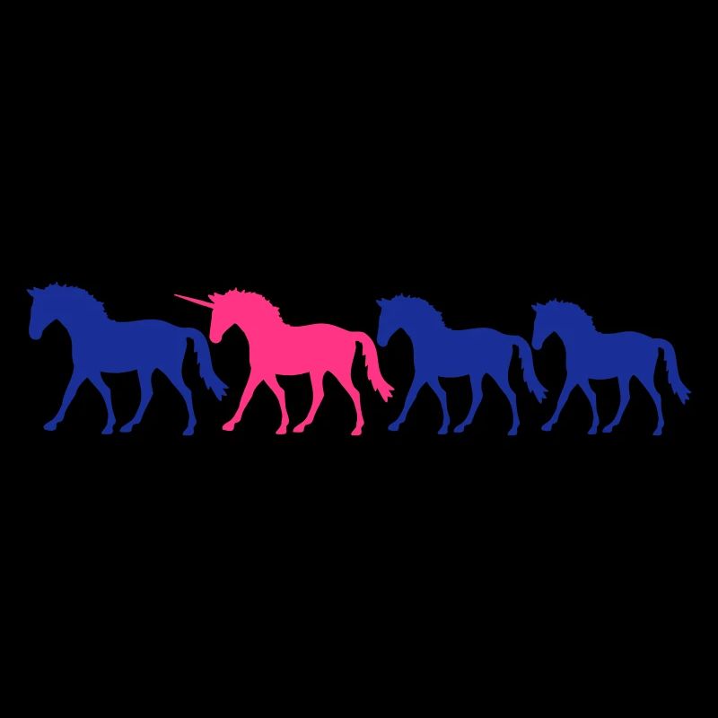 4 Einhörner Team Silhouette Be Different besonders