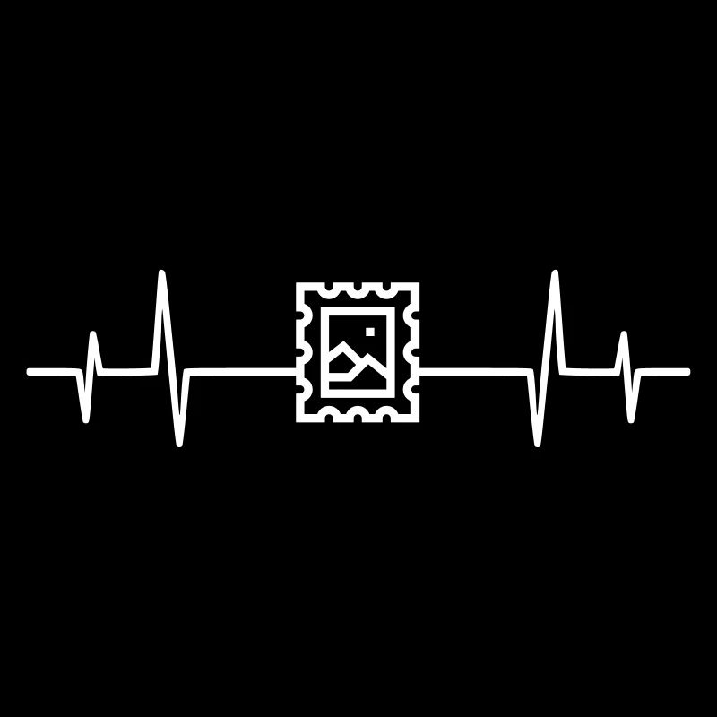 Heartbeat postage stamp post postman letter stamp