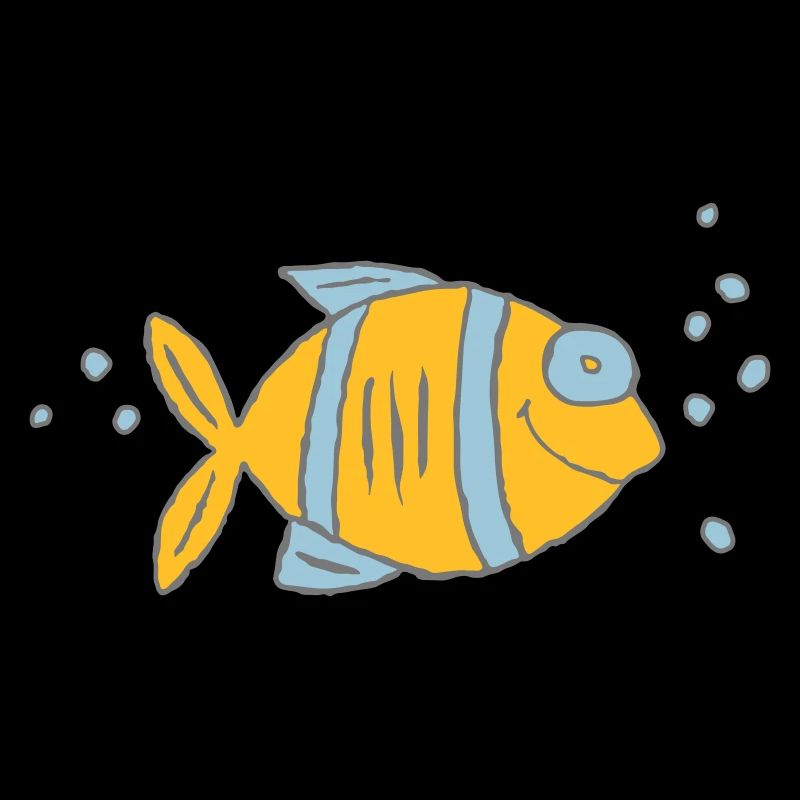 Poisson Cichlide Eau Mer Graffiti Dessin