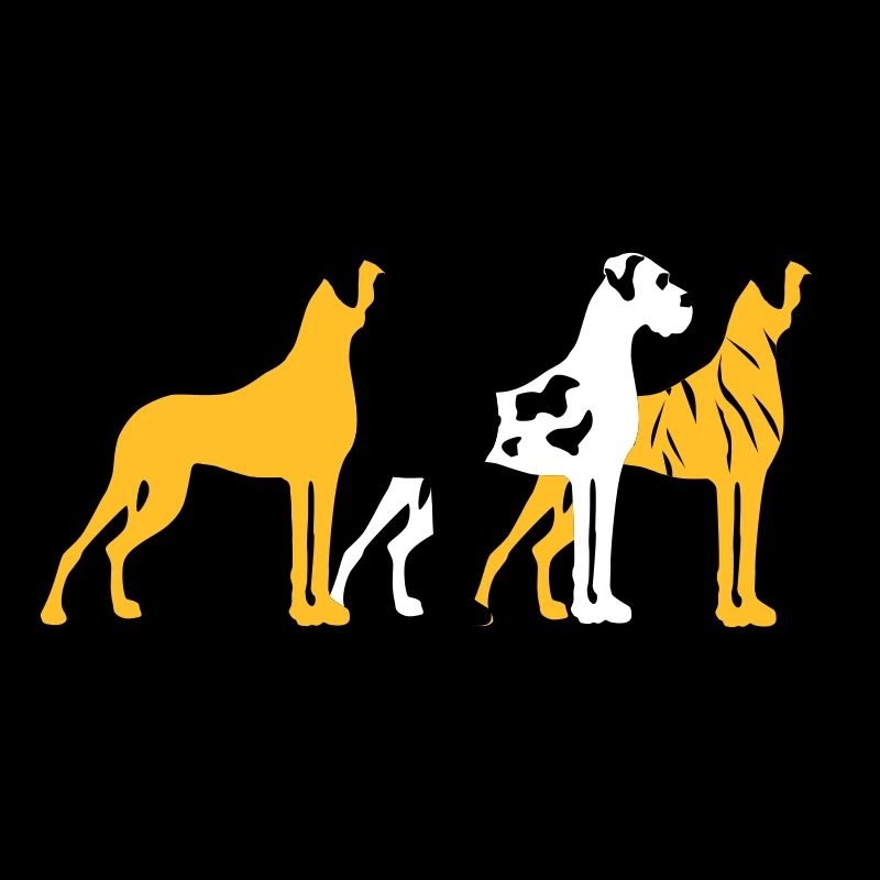 Four basic colors Great Dane