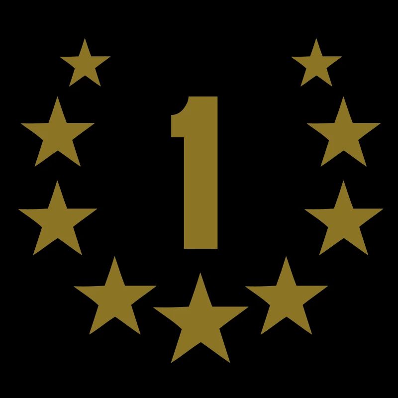 Die Nummer eins 1 Der Gewinner mit Sterne