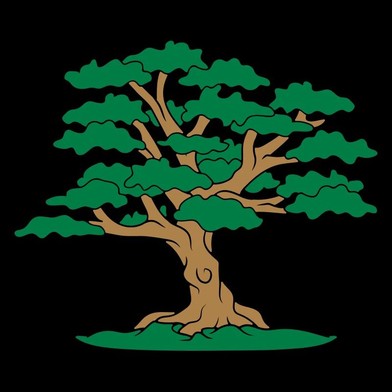 forest comic leaves branches tree garden gaertner blu