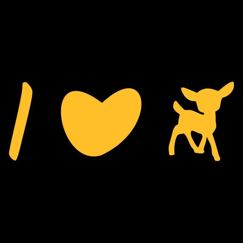 ★ Designfarben änderbar ★ I love Rehkitze