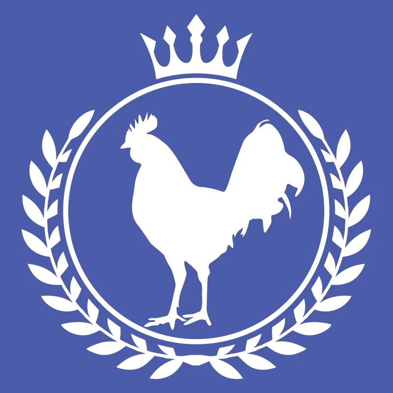 hahn silhouette wappen krone