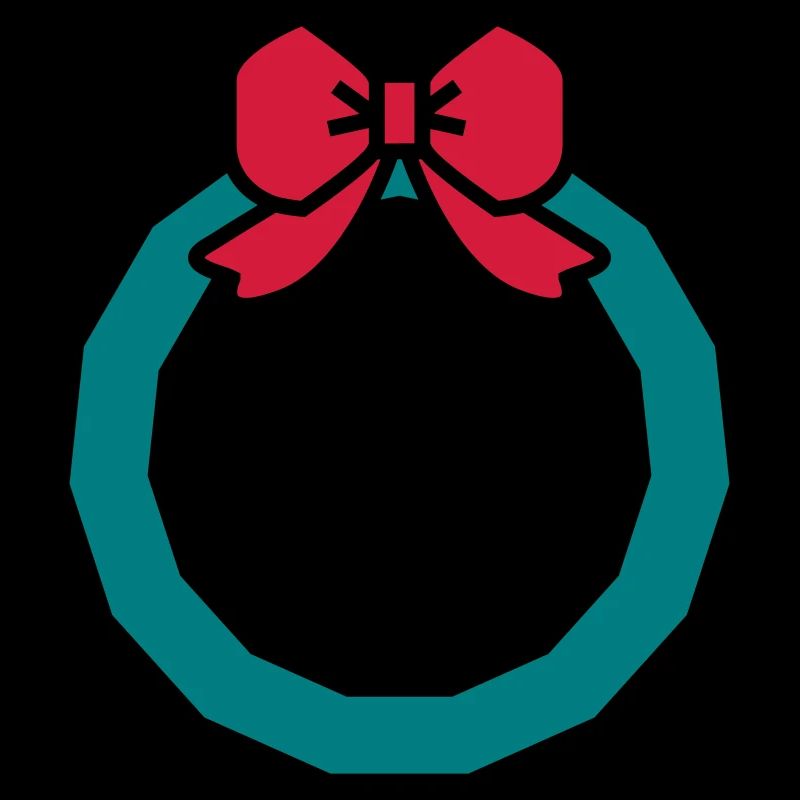 Weihnachtskranz mit rotem Band