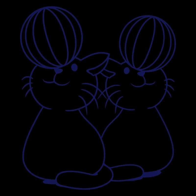 2 chats jouant au ballon Support de ballon de plage Fun Circus