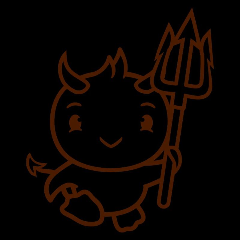 bird devil horns satan trident hell evil cool