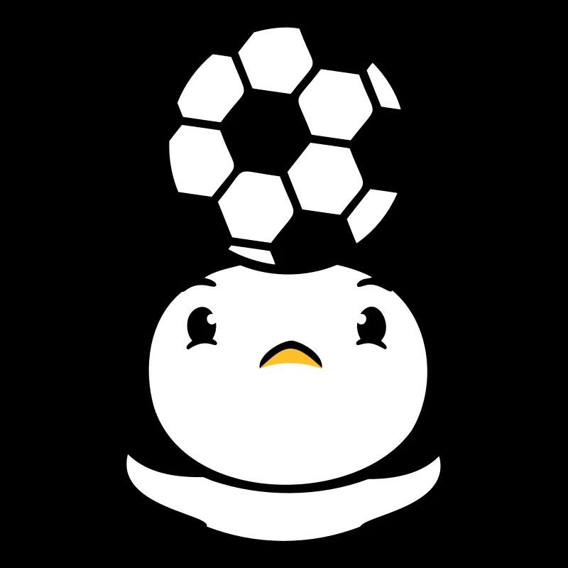Duck Playing Soccer Header Ball Balancing Head