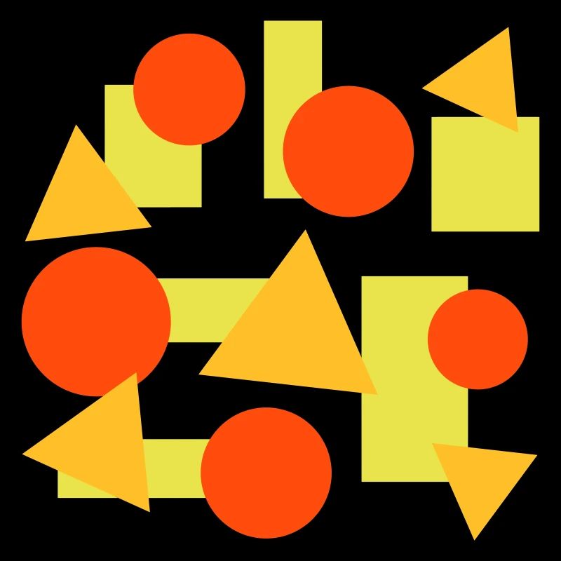 Formes géométriques (carrés, cercles, triangles)