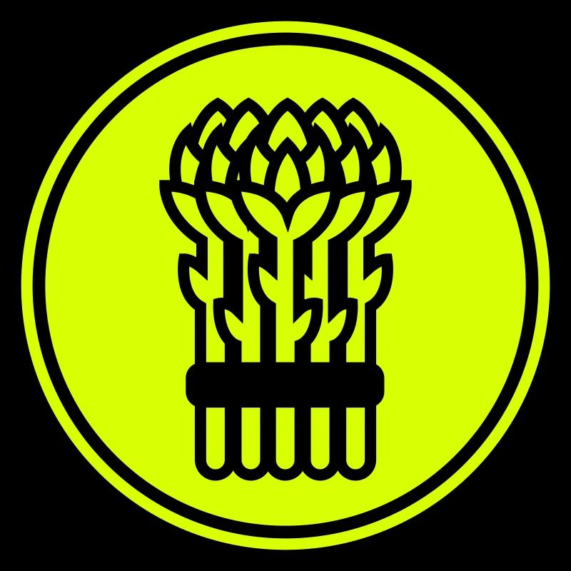 Cercle d’icônes d’asperges