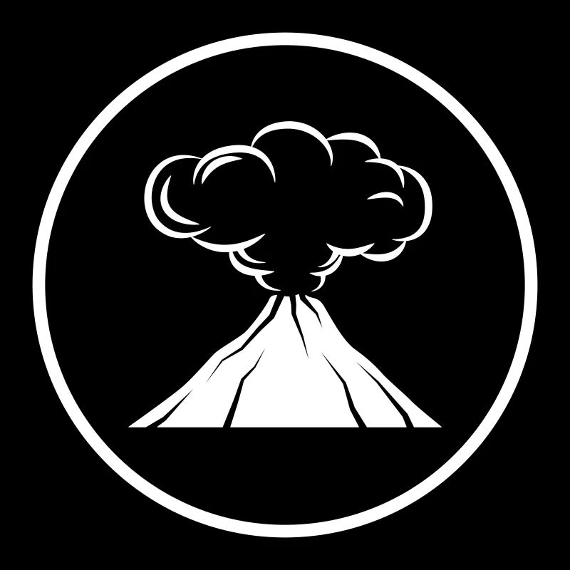 symbole d'icône de volcan