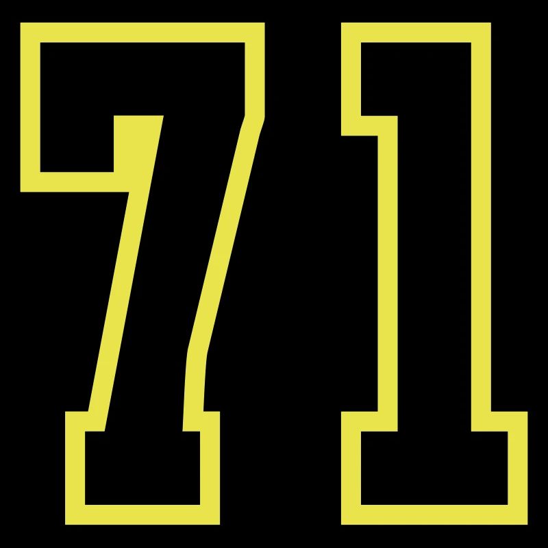 Maillot à 71 numéros