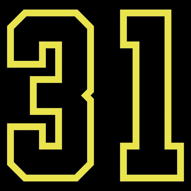 Maillot à 31 numéros