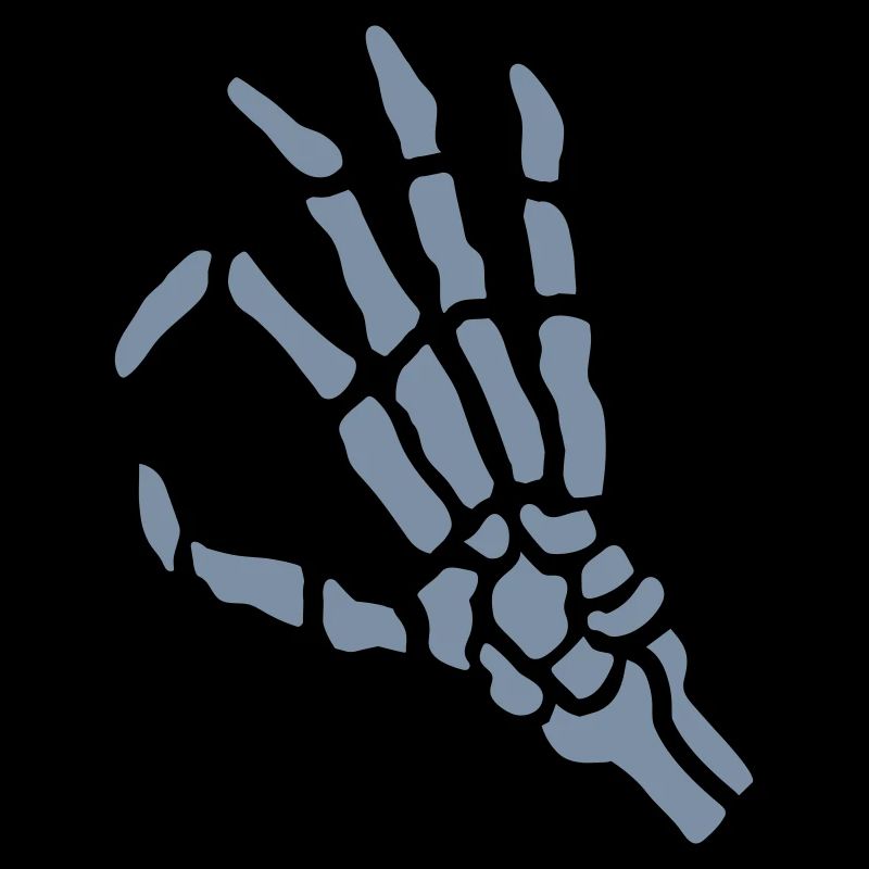 Hand Geste Skelett Loch