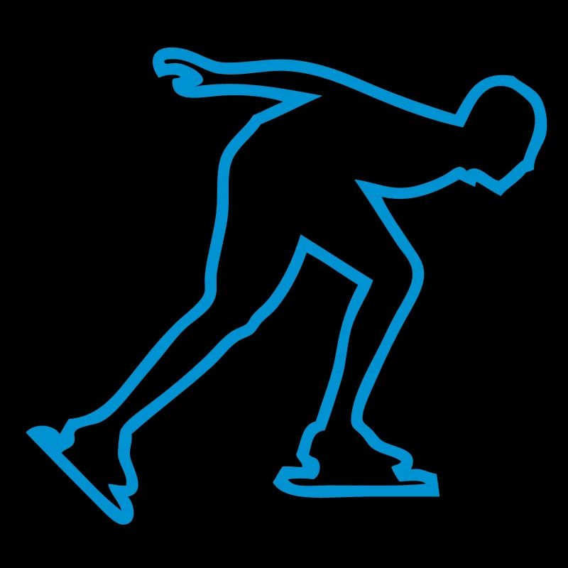 speed skating skater drawing trace8