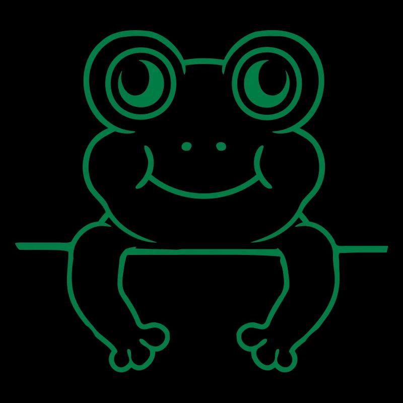 Mauer Frosch Schild Comic