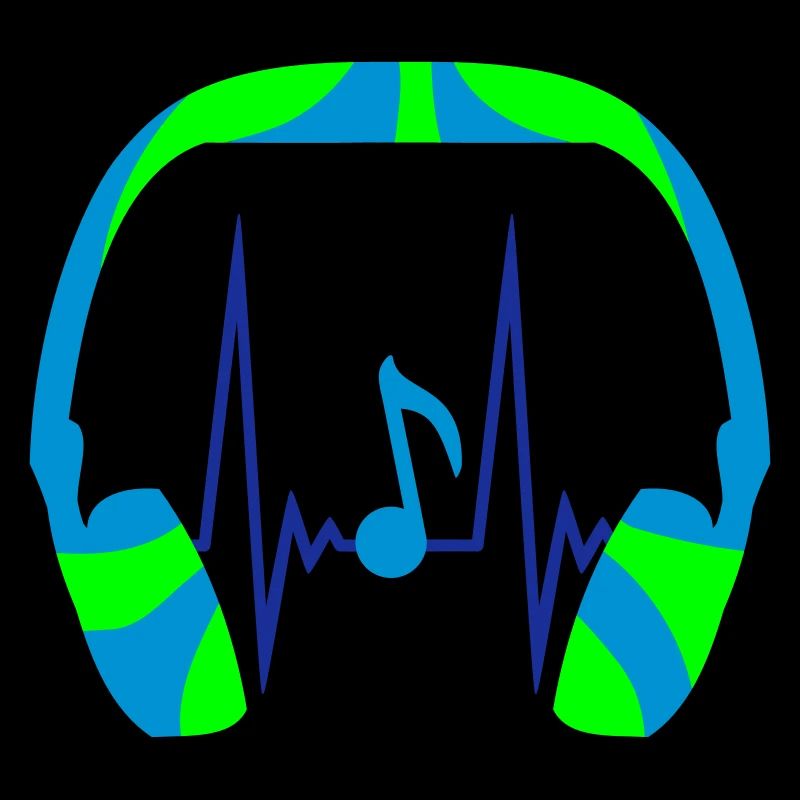 Kopfhörer Note Musiknote Puls Frequenz Herzschlag