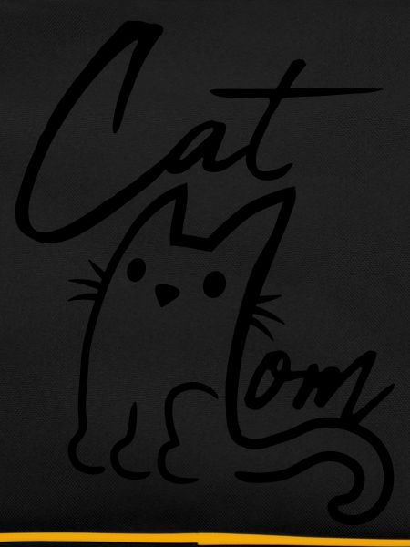 Cat Mom Text Logo