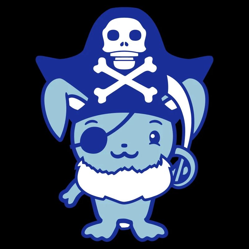 Little Cute Bunny Rabbit Captain Eye Patch