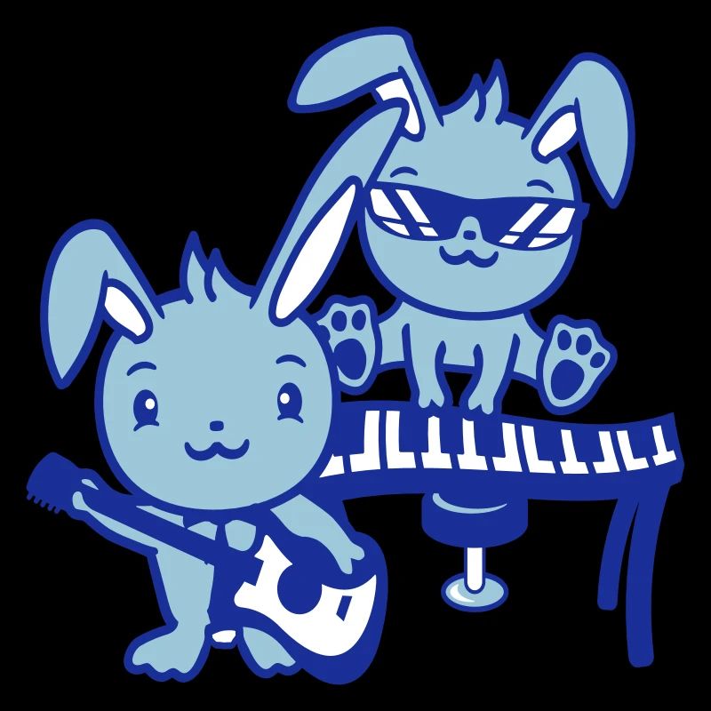 2 lapins lapin bande cool mignon deux amis équipe