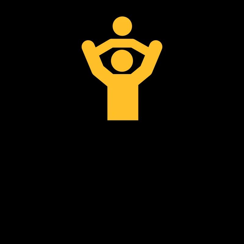 Papa's workout with child on shoulders gift