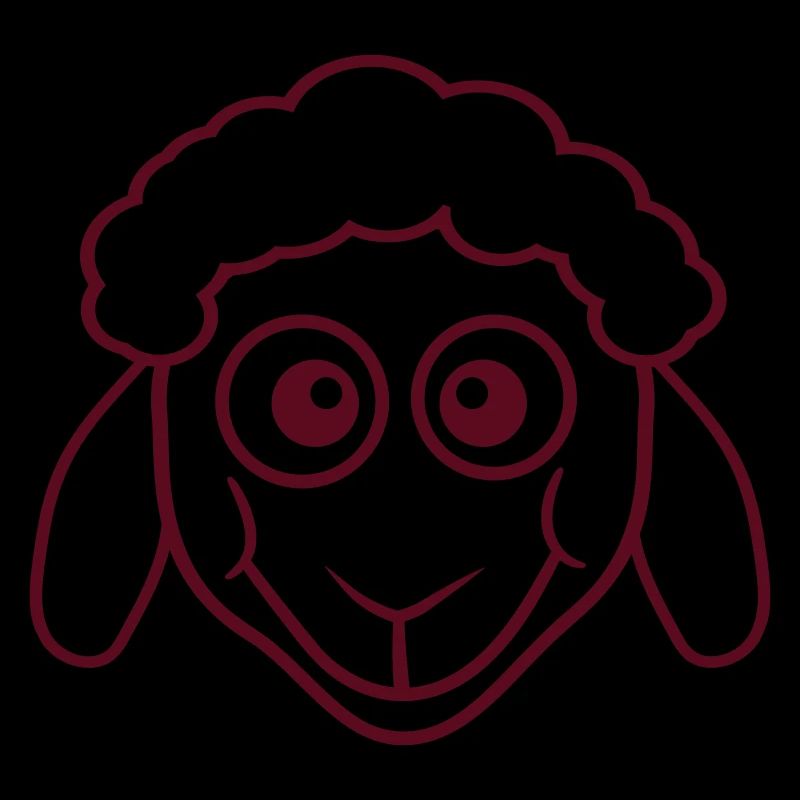Sheep Face Head Cute Cute Lamb Cool Comic