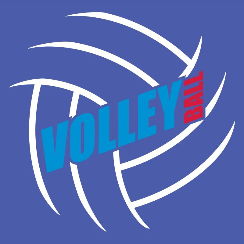 text logo design cool pattern volleyball