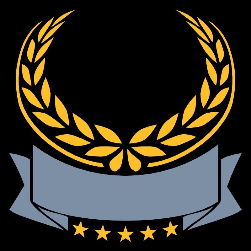 Banner Laurel Wreath Stars Empty