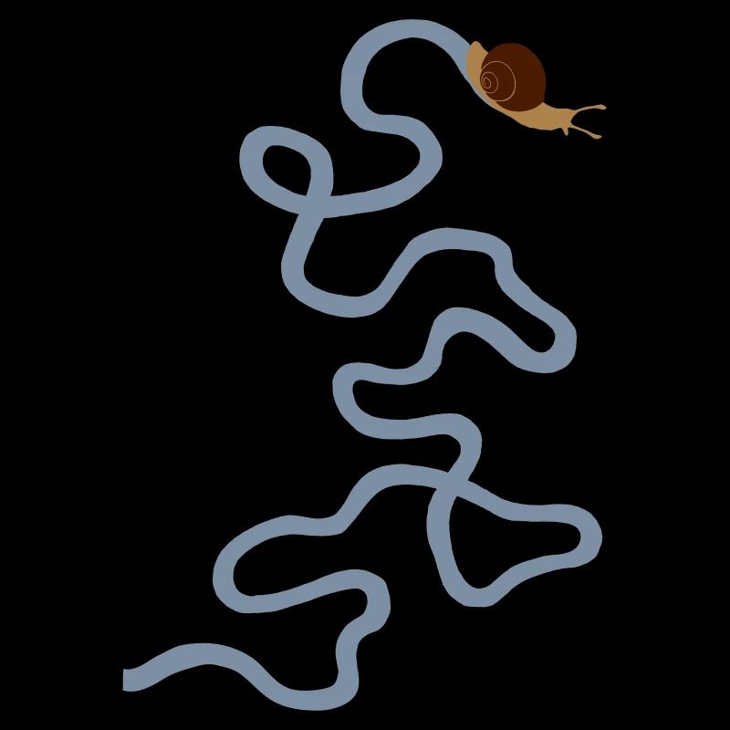 Schnecke mit Schleim
